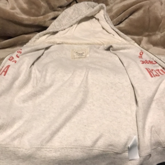 Abercrombie & Fitch grey womens zip hoodie Large - Picture 7 of 10